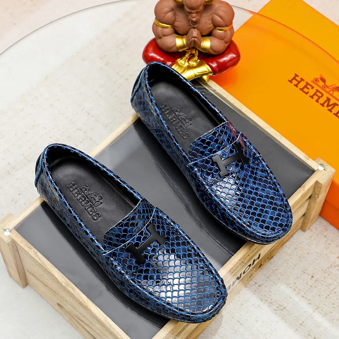 Men's shoes 💰360 🕷🕷【HERMES】The same style as Hermès counters🇨🇳Classic slip-on shoes 1:1 mold opening💯Original quality🍓Using imported first-layer cowhide🍅Pigskin lining🌶🌶Super high-end men's leather shoes🇨🇳Solid and stable Very special🍇 Color, optional! Code number 38-44……